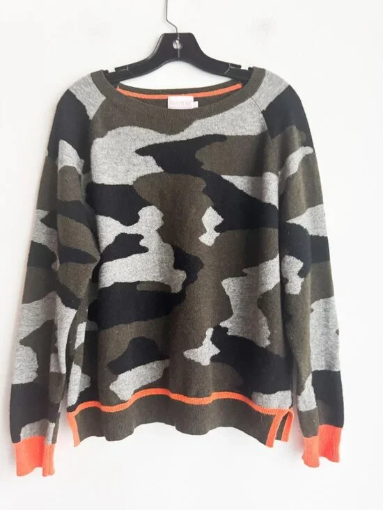 Brodie Cashmere Camo Print 100% Cashmere Sweater L - Picture 3 of 8